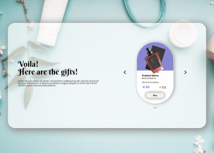 New template "Simple Gift Finder – Cosmetics" on the Dot.vu Marketplace
