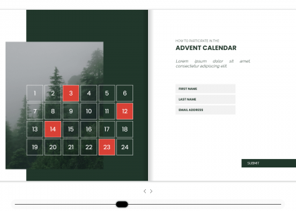 Dot.vu template Interactive Advent Calendar Flipbook