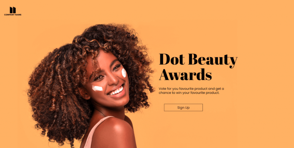 Product Vote for beauty products template