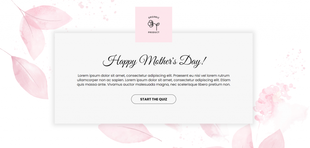 Mothers day Personality test template