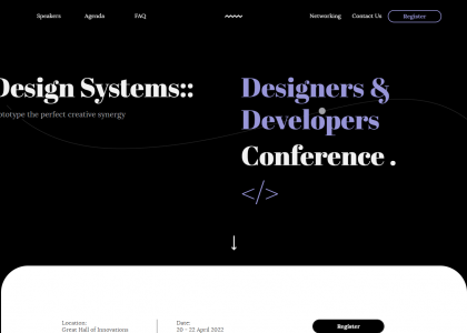Conference Microsite template