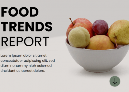 trend report for foods template by Dot.vu