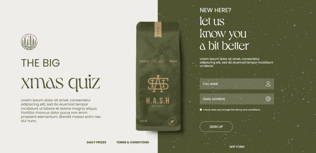 Christmas Daily Quiz template by Dot.vu