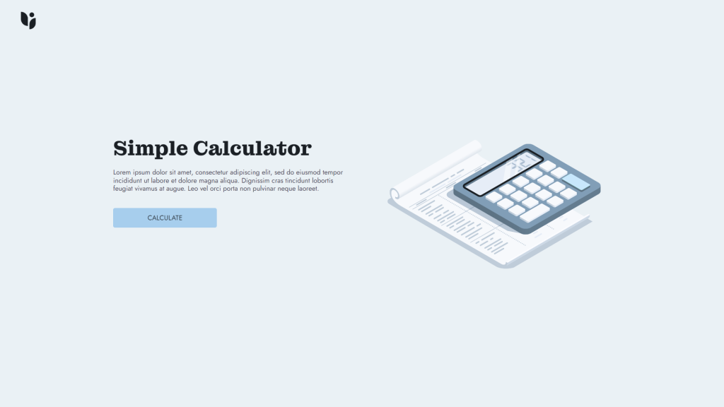 Simple Calculator Template by Dot.vu