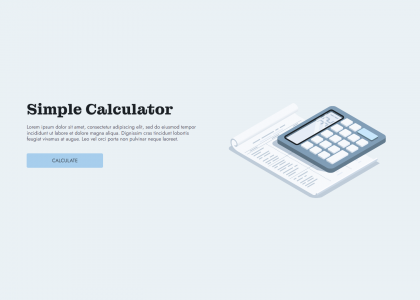 Simple Calculator Template by Dot.vu