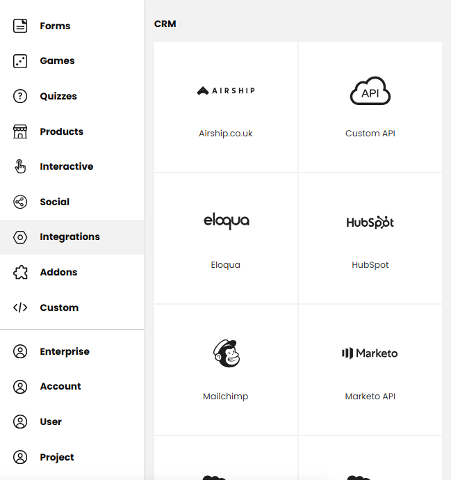 Hubspot Integrations  in Dot.vu advanced editor