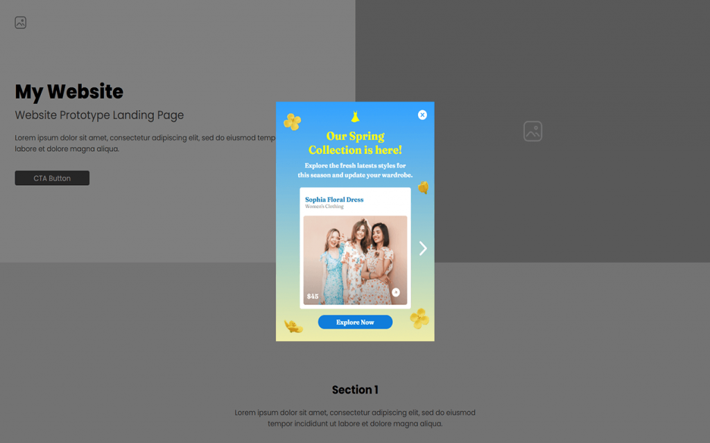 Spring Collection Interactive Popup  template by Dot.vu