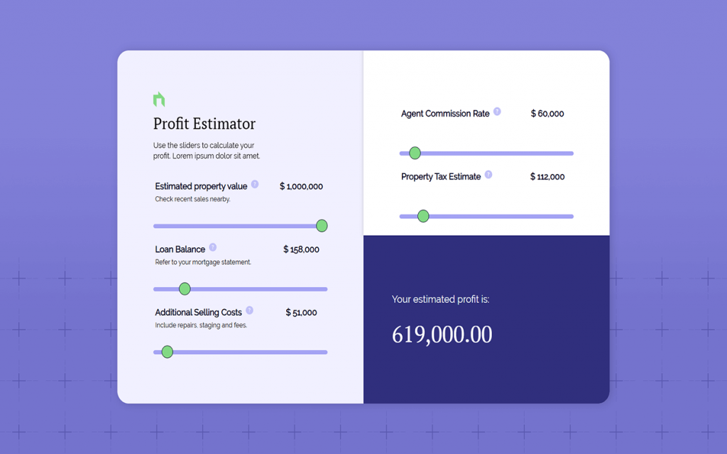 Real Estate Sales Profit Calculator template by Dot.vu