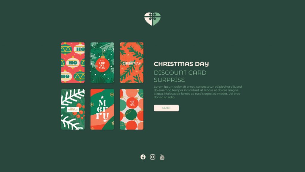 Christmas Discount Cards Template
