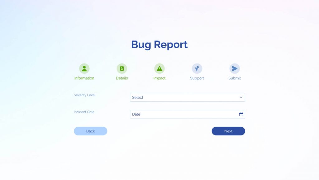 Bug Report Form Template