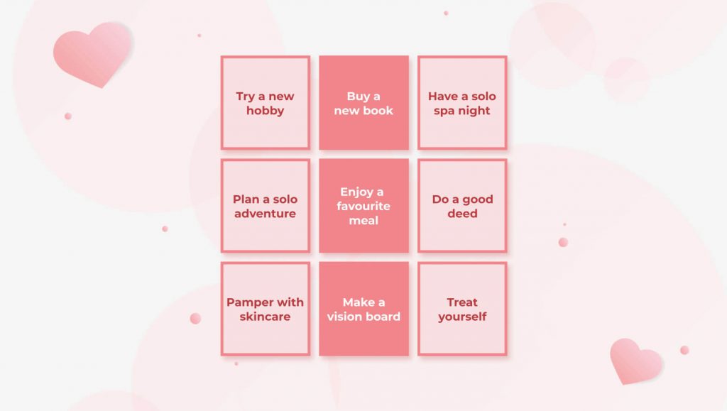 Self Love Bingo Template