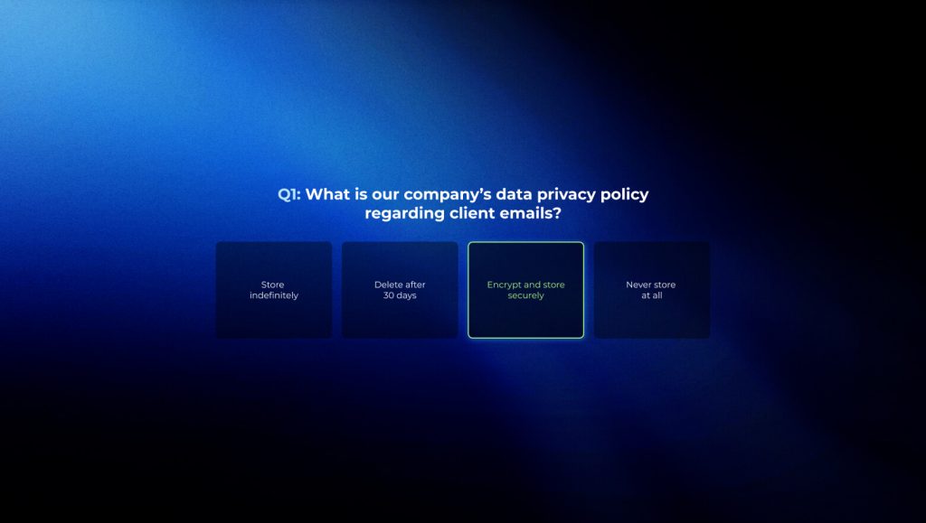 Corporate Training Quiz Template